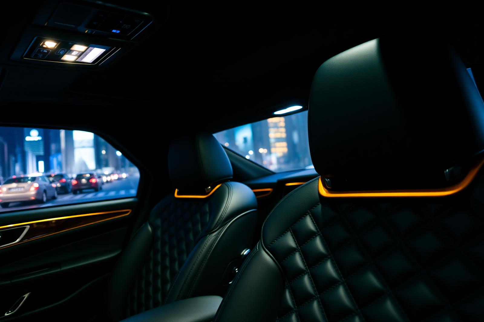 Luxury chauffeur car interior in Melbourne